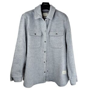 URBAN OUTFITTERS Women's High Quality Oversized Grey Fuzzy Shacket w Buttons M